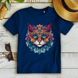 Damen Premium Bio T-Shirt Mandala Cat
