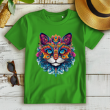 Damen Premium Bio T-Shirt Mandala Cat