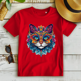 Damen Premium Bio T-Shirt Mandala Cat