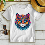 Damen Premium Bio T-Shirt Mandala Cat