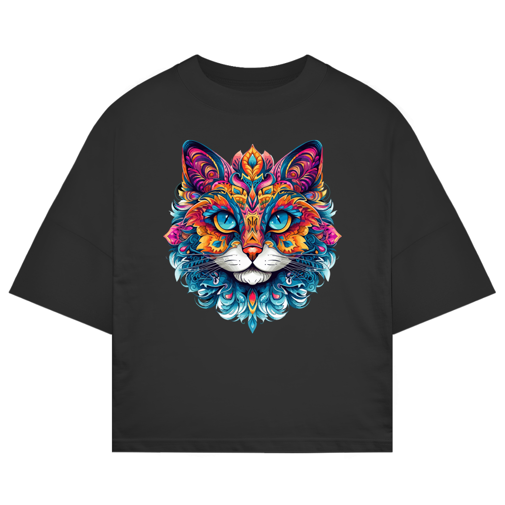 ST/ST Oversize T-Shirt Mandala Cat