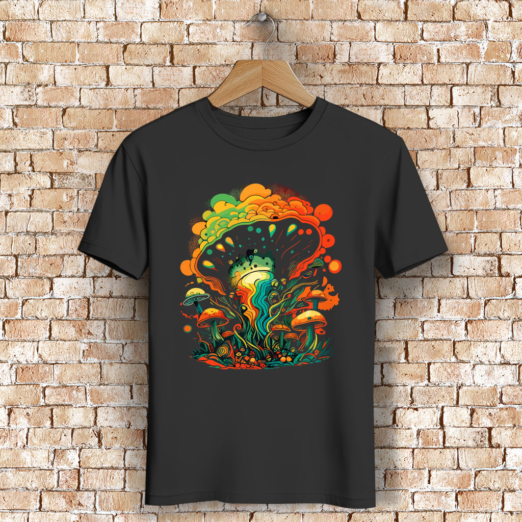 Herren Premium Bio T-Shirt Psychedelic Frog