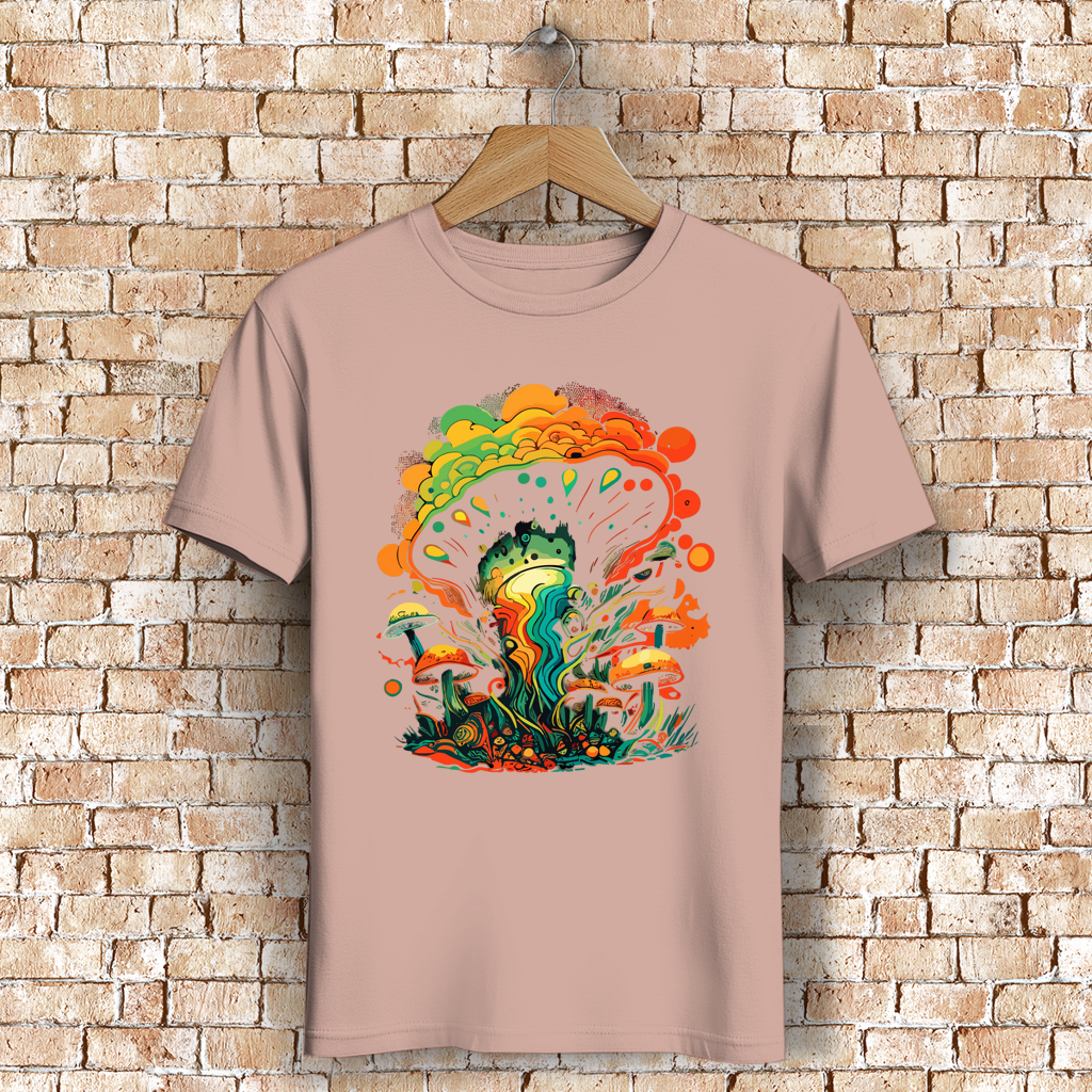 Herren Premium Bio T-Shirt Psychedelic Frog