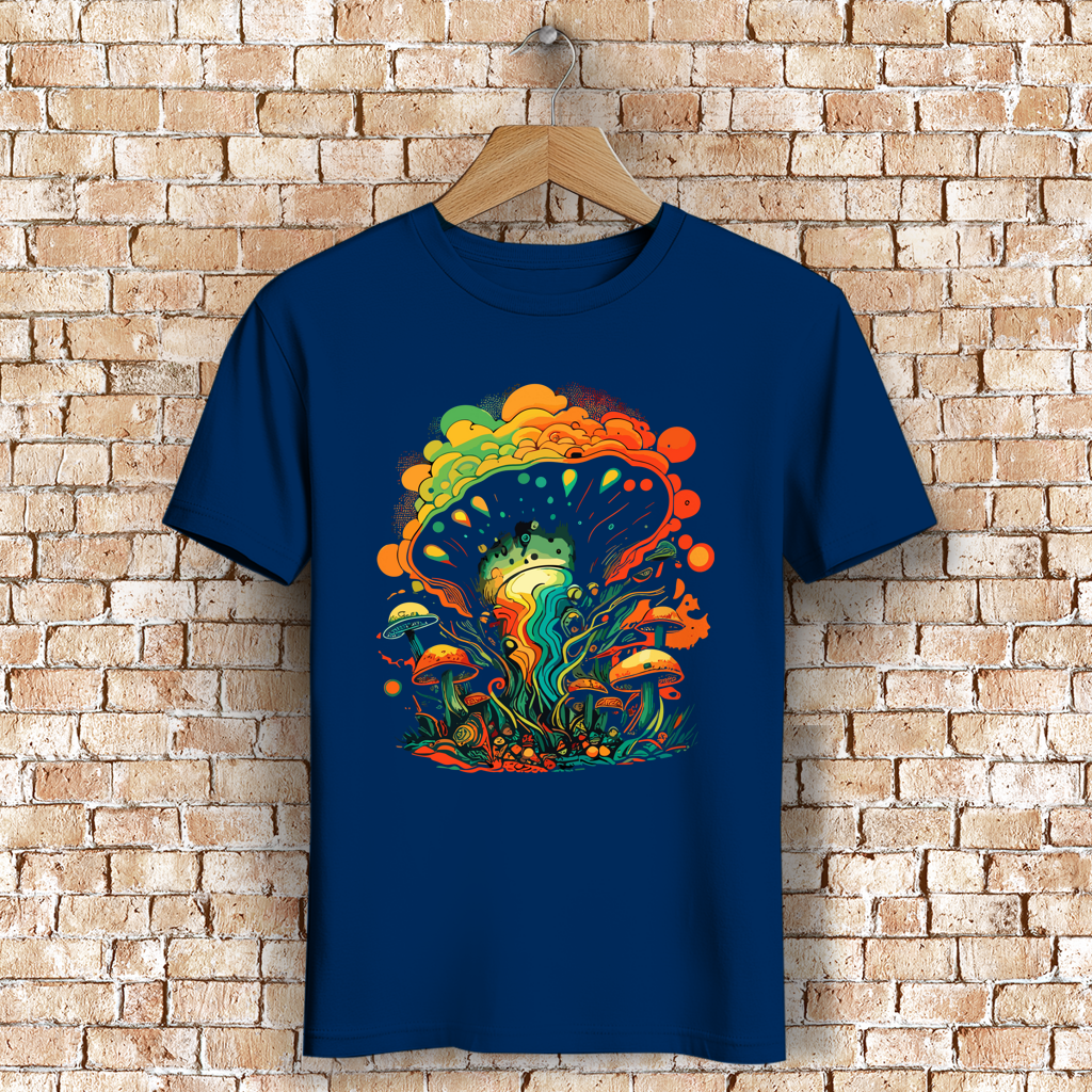 Herren Premium Bio T-Shirt Psychedelic Frog