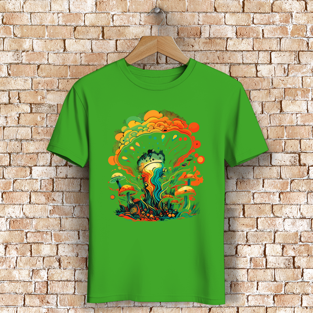 Herren Premium Bio T-Shirt Psychedelic Frog