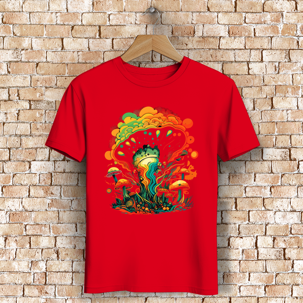 Herren Premium Bio T-Shirt Psychedelic Frog