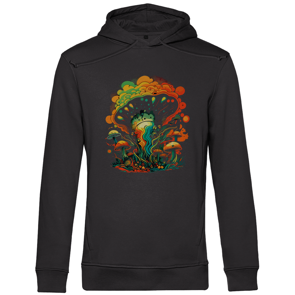 Herren Premium Bio Hoodie Psychedelic Frog