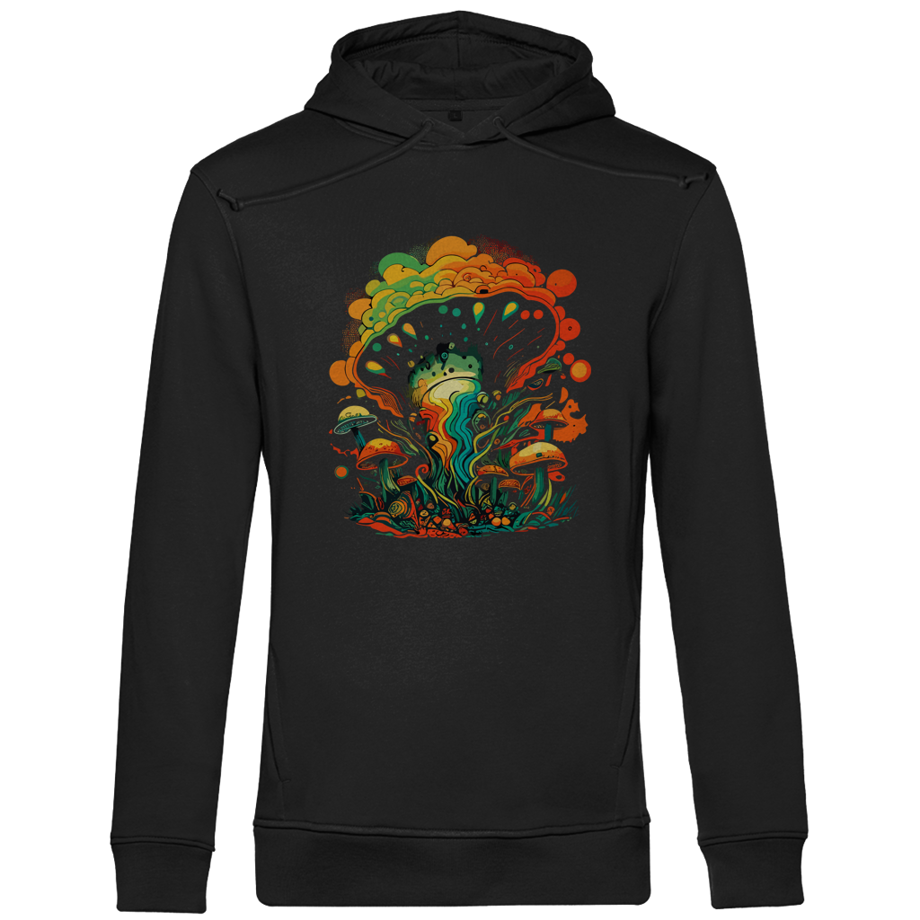 Herren Premium Bio Hoodie Psychedelic Frog