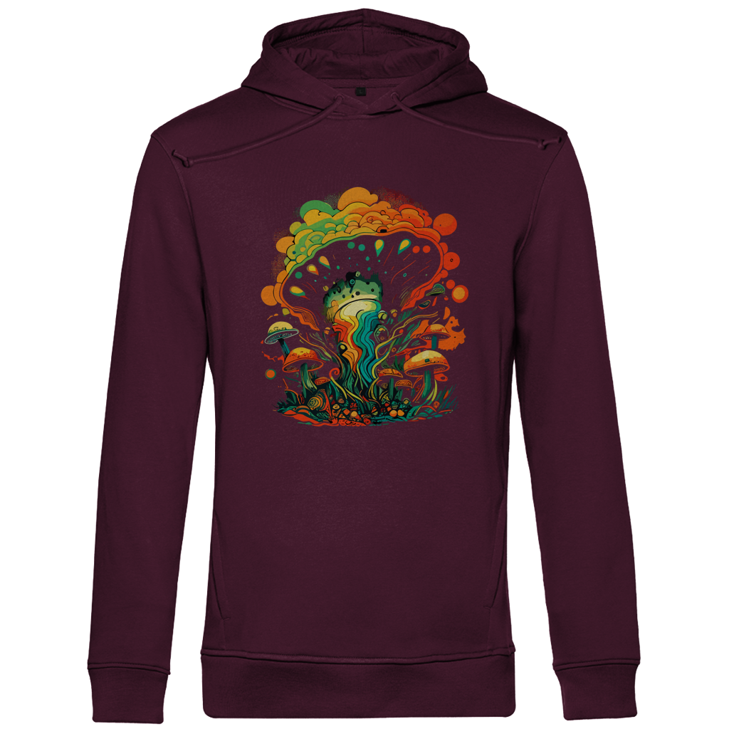 Herren Premium Bio Hoodie Psychedelic Frog