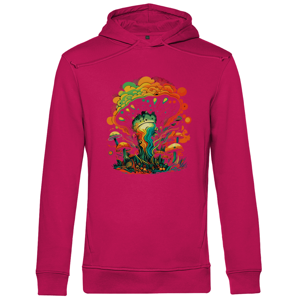 Herren Premium Bio Hoodie Psychedelic Frog