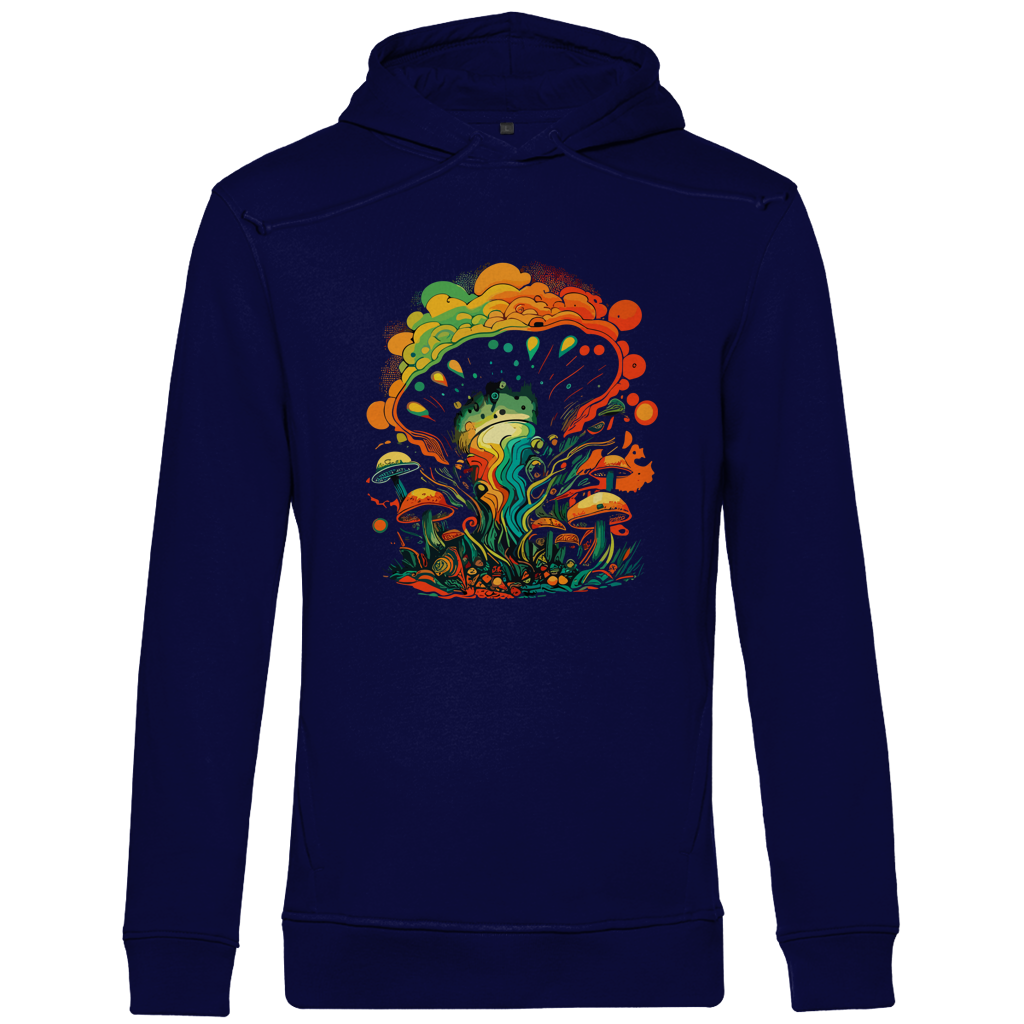 Herren Premium Bio Hoodie Psychedelic Frog