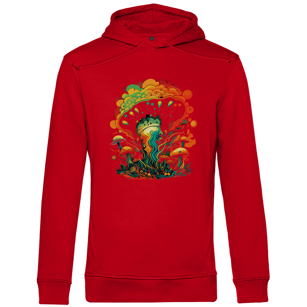 Herren Premium Bio Hoodie Psychedelic Frog