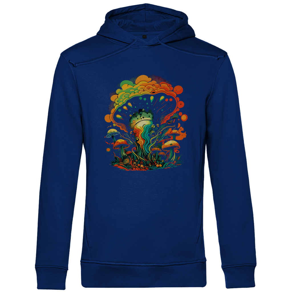 Herren Premium Bio Hoodie Psychedelic Frog
