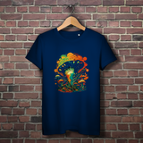 Damen Premium Bio T-Shirt Psychedelic Frog
