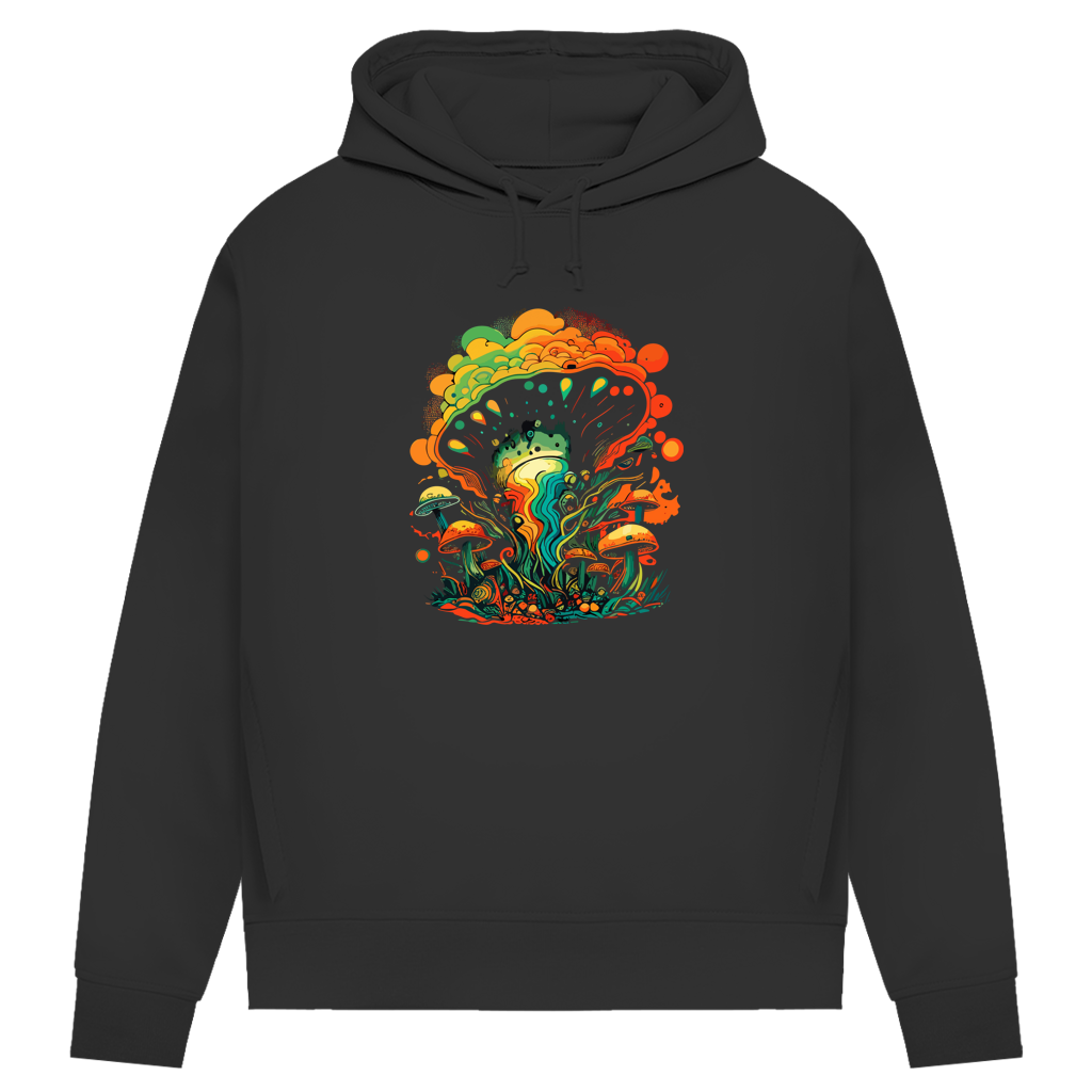 Damen Premium Bio Hoodie Psychedelic Frog