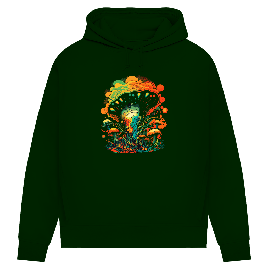 Damen Premium Bio Hoodie Psychedelic Frog