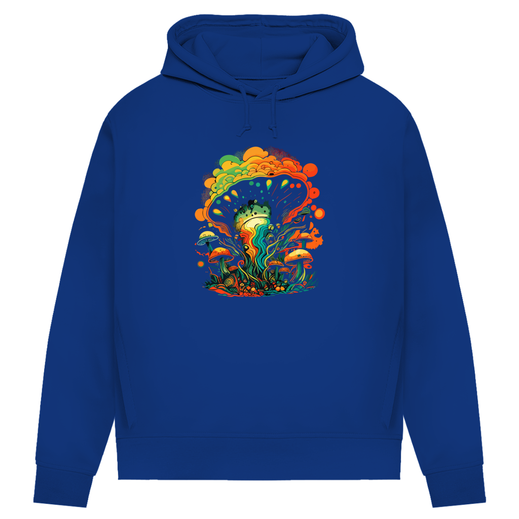 Damen Premium Bio Hoodie Psychedelic Frog