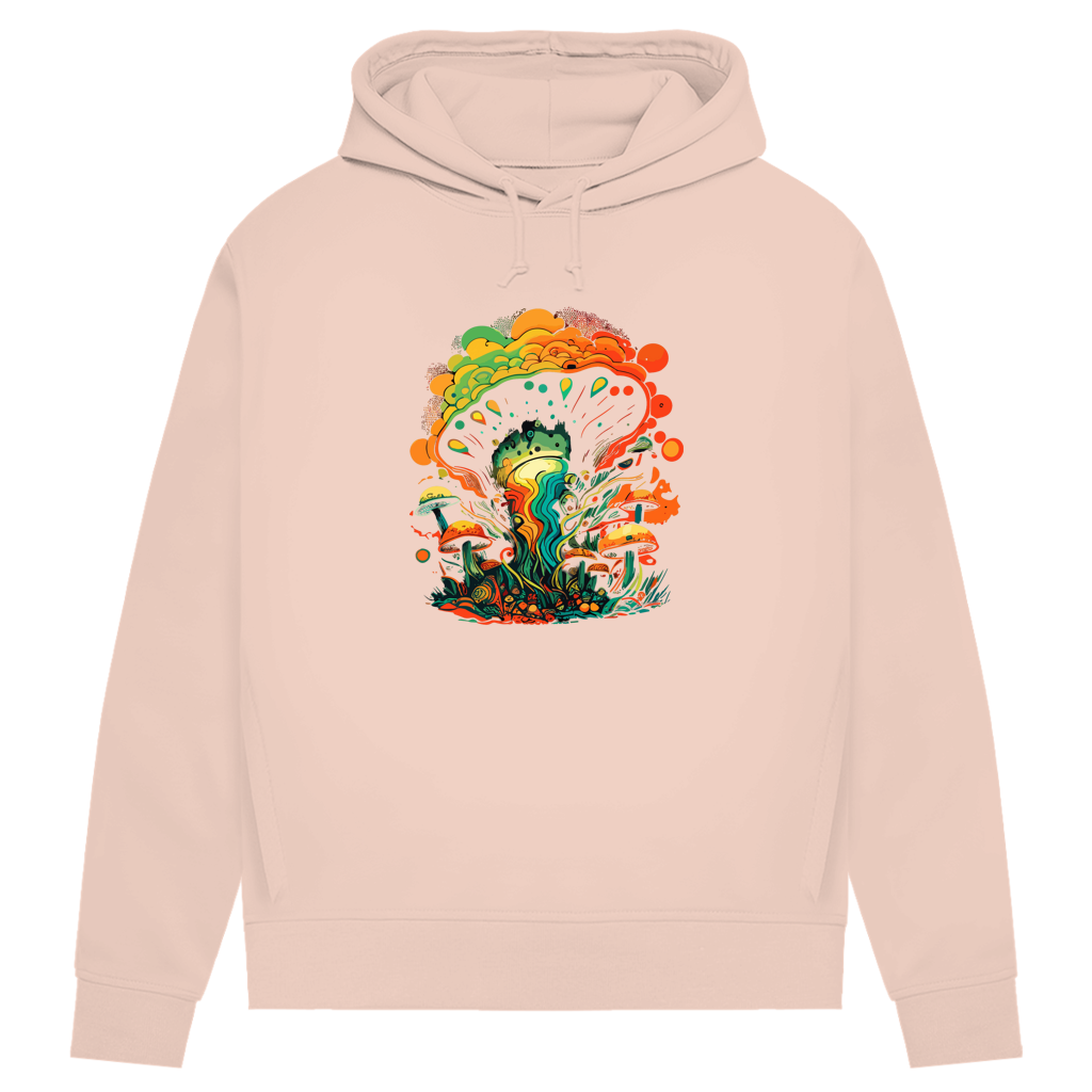 Damen Premium Bio Hoodie Psychedelic Frog