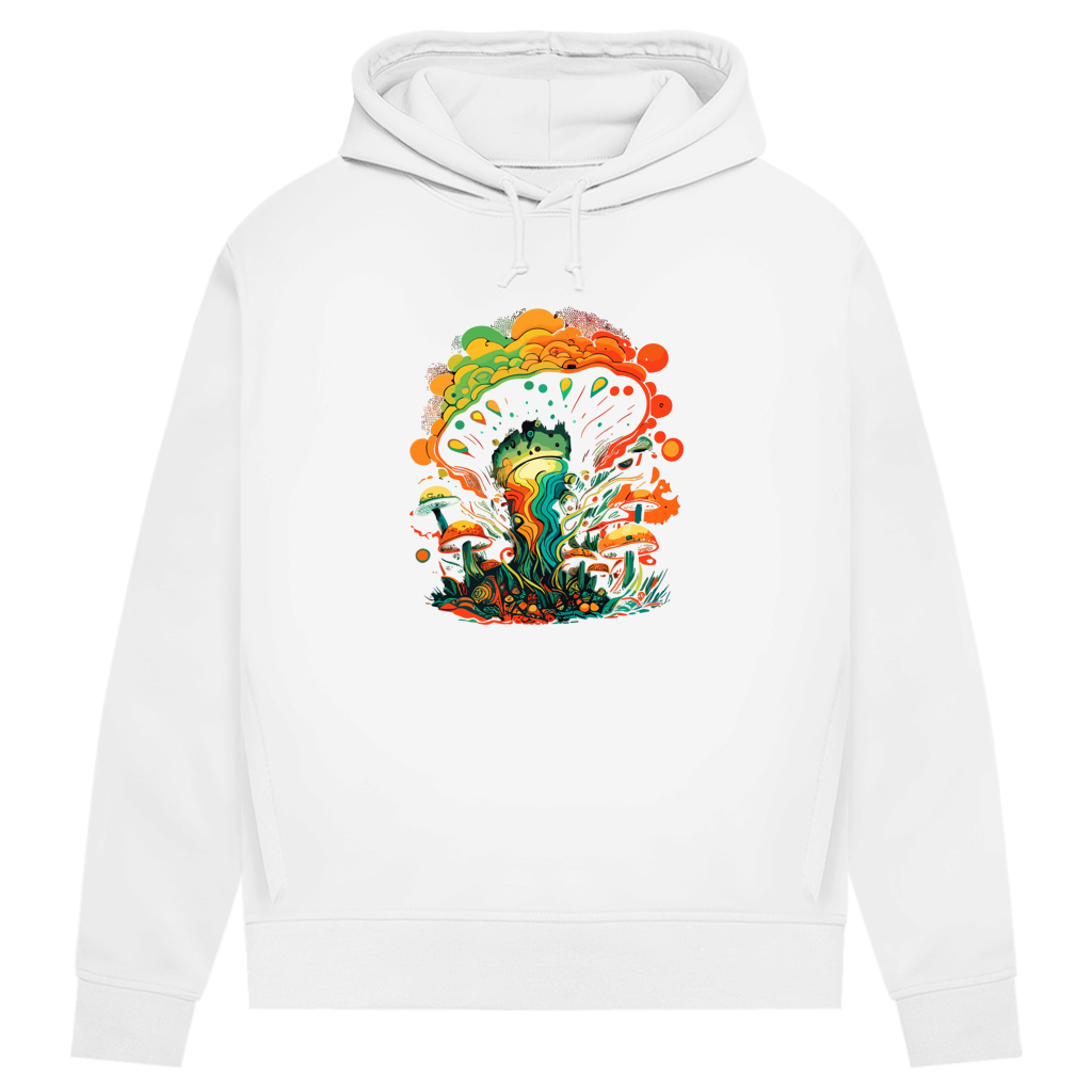 Damen Premium Bio Hoodie Psychedelic Frog