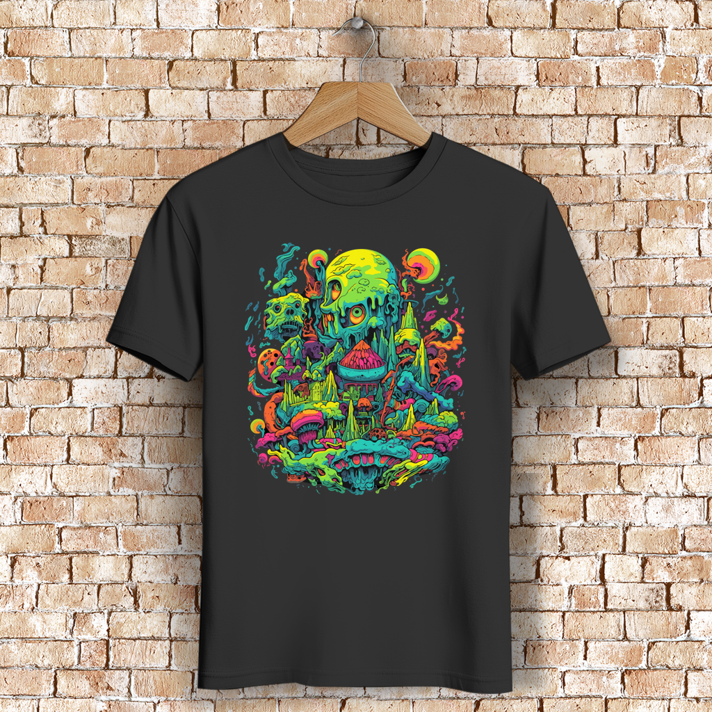 Herren Premium Bio T-Shirt Toxic Skull World