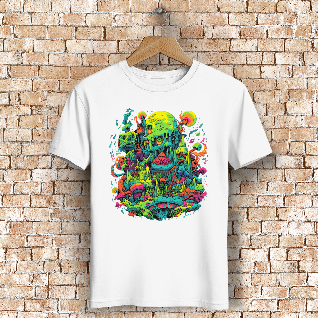 Herren Premium Bio T-Shirt Toxic Skull World