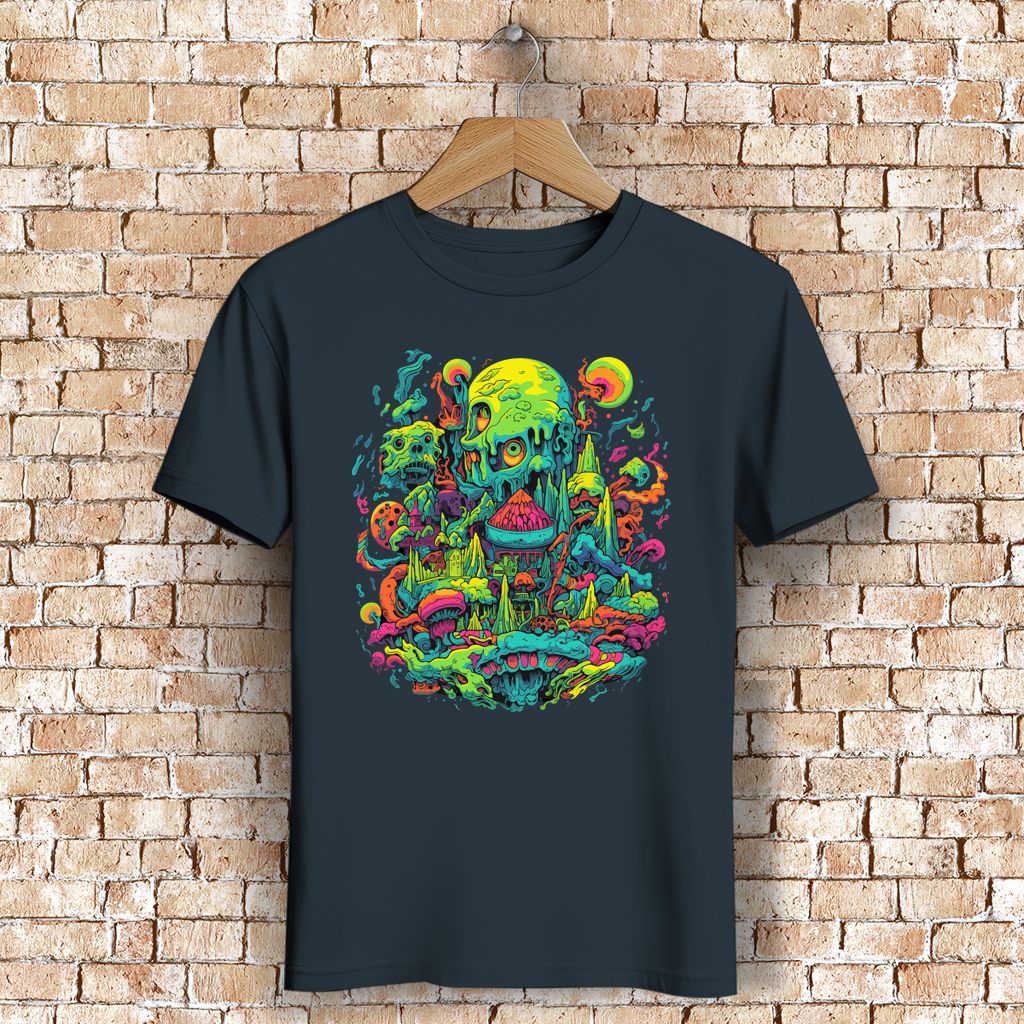 Herren Premium Bio T-Shirt Toxic Skull World