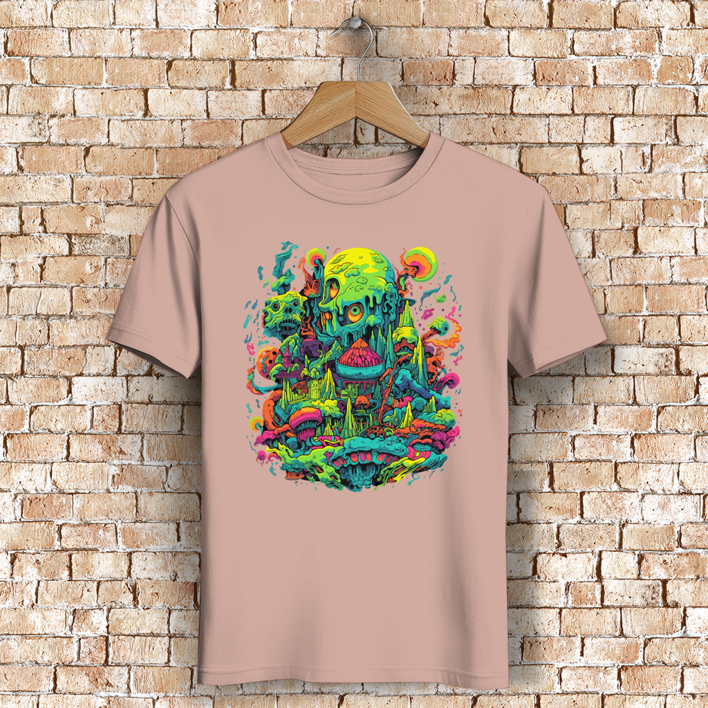 Herren Premium Bio T-Shirt Toxic Skull World