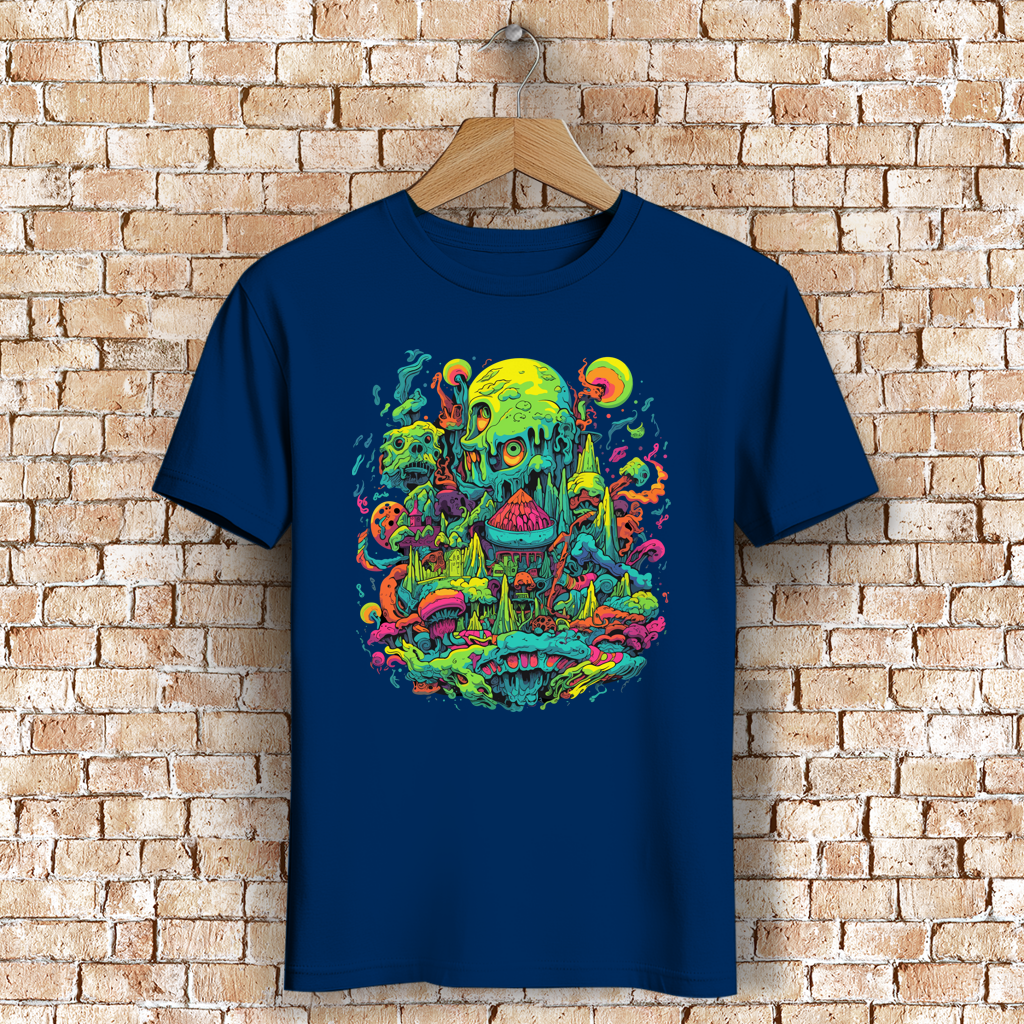 Herren Premium Bio T-Shirt Toxic Skull World
