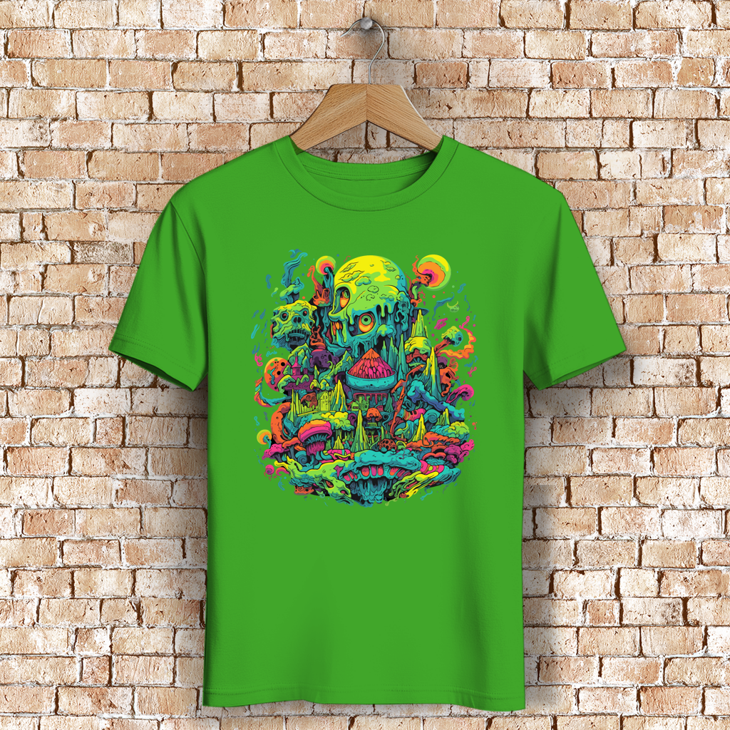 Herren Premium Bio T-Shirt Toxic Skull World