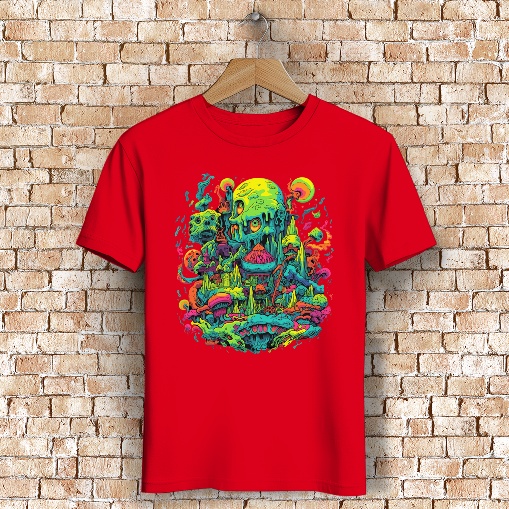 Herren Premium Bio T-Shirt Toxic Skull World