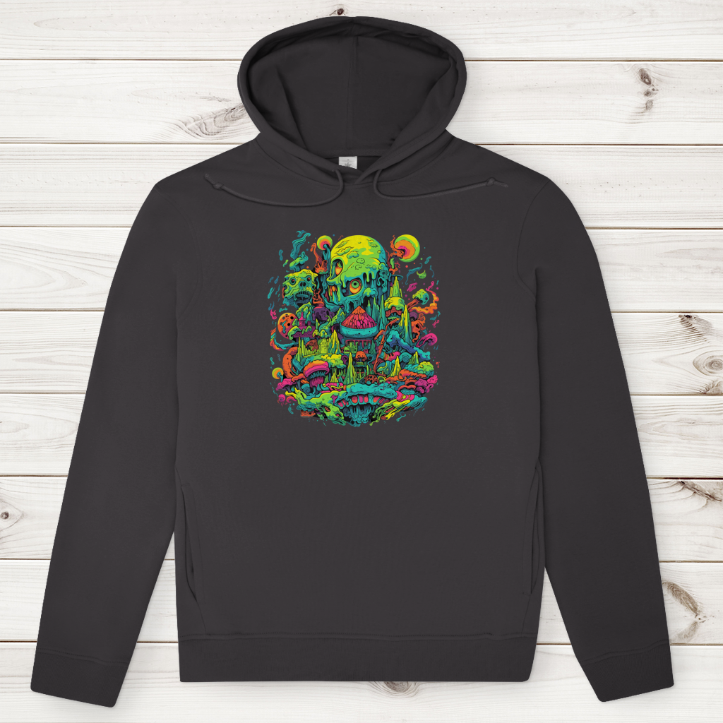 Herren Premium Bio Hoodie Toxic Skull World