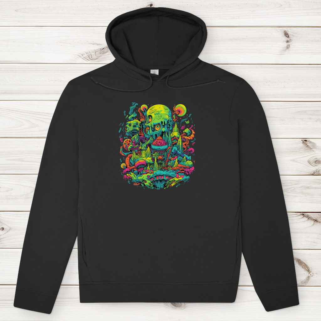Herren Premium Bio Hoodie Toxic Skull World