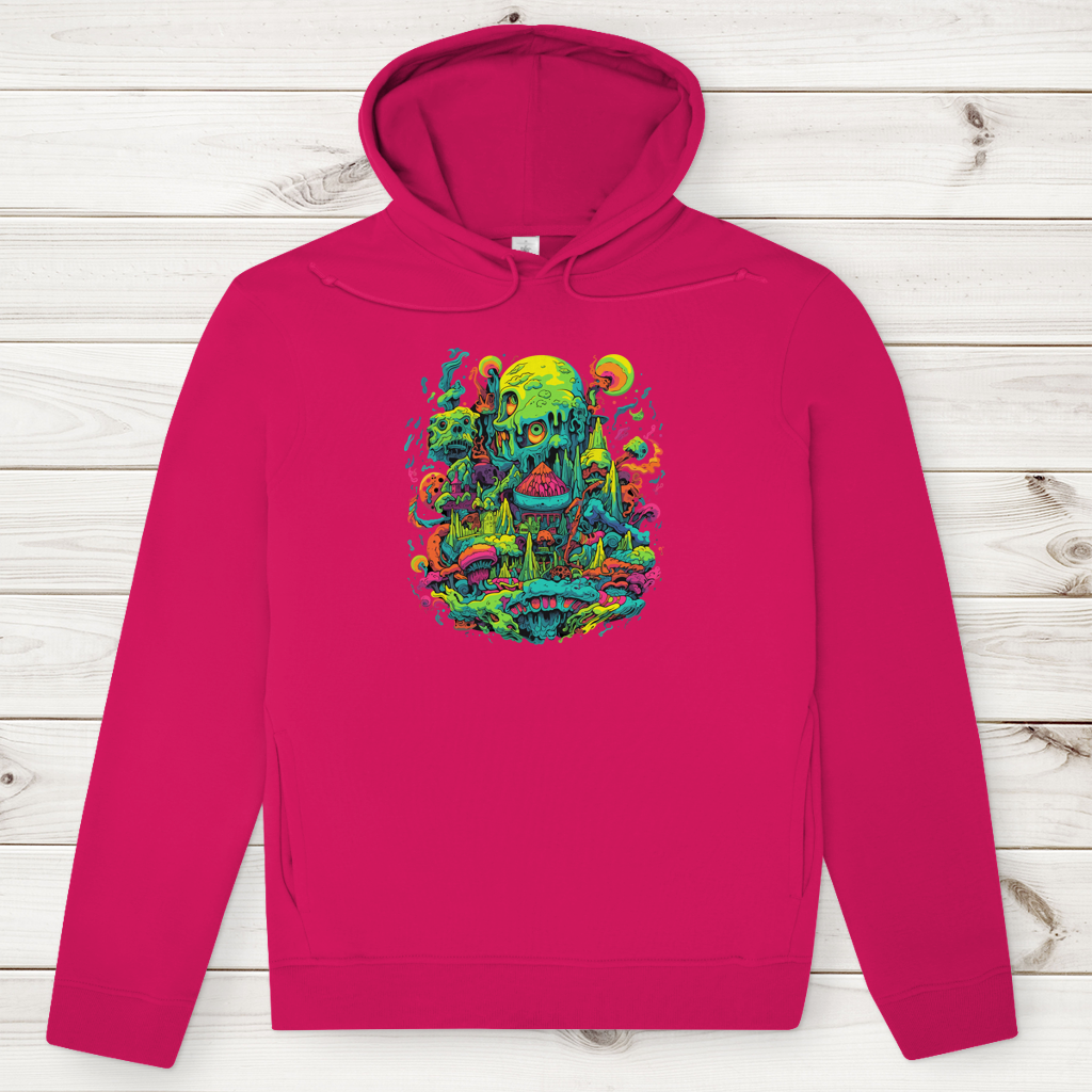 Herren Premium Bio Hoodie Toxic Skull World