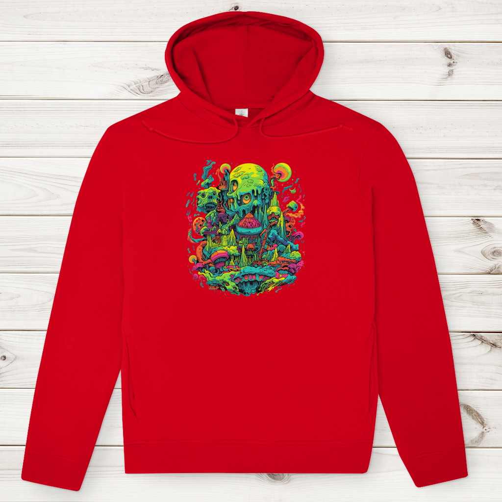 Herren Premium Bio Hoodie Toxic Skull World