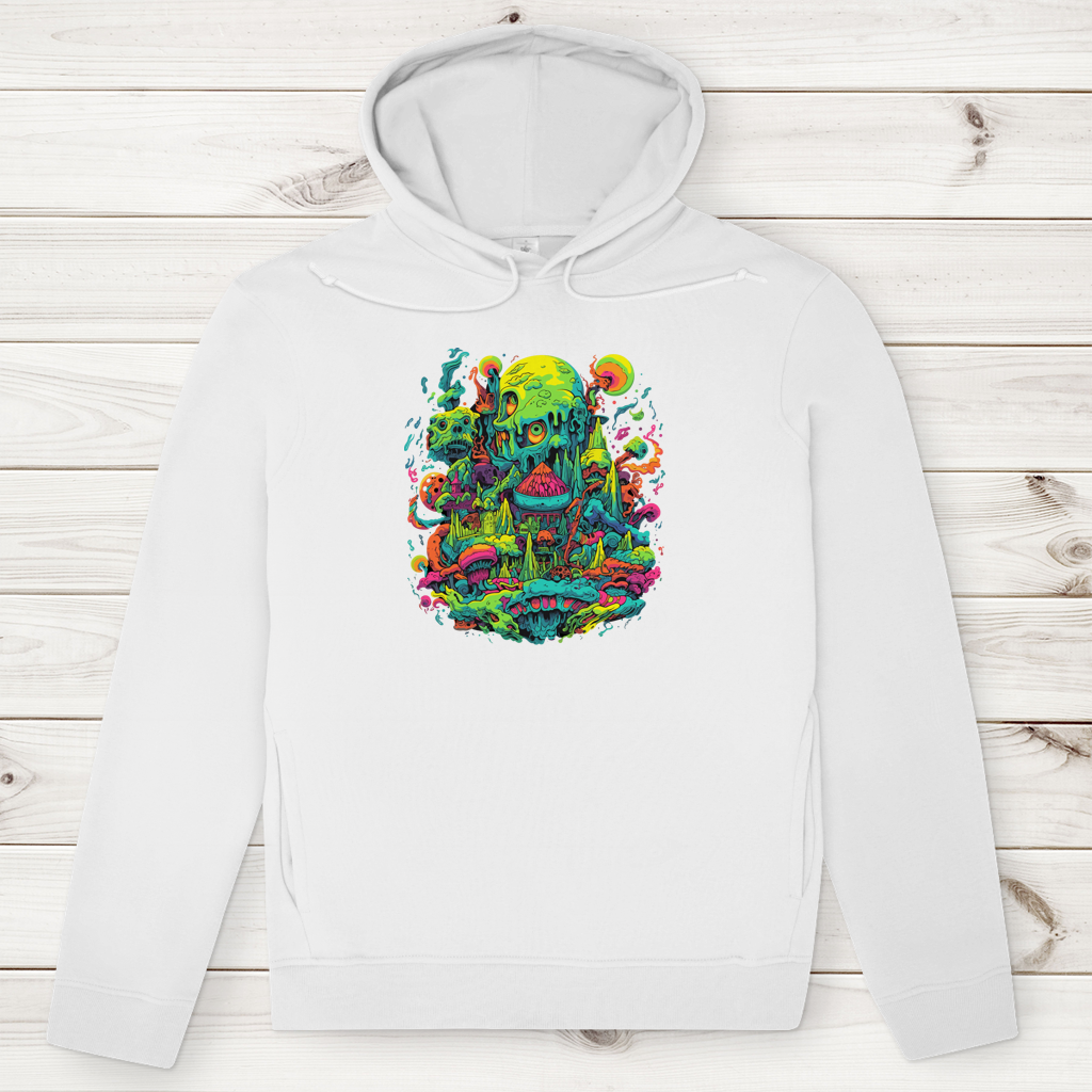 Herren Premium Bio Hoodie Toxic Skull World