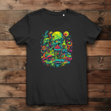 Damen Premium Bio T-Shirt Toxic Skull World