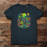 Damen Premium Bio T-Shirt Toxic Skull World