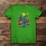 Damen Premium Bio T-Shirt Toxic Skull World