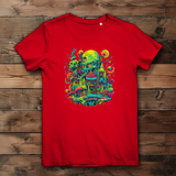 Damen Premium Bio T-Shirt Toxic Skull World