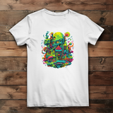 Damen Premium Bio T-Shirt Toxic Skull World