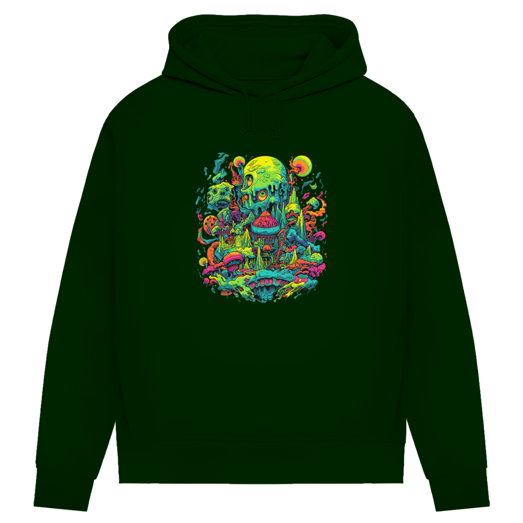 Damen Premium Bio Hoodie Toxic Skull World