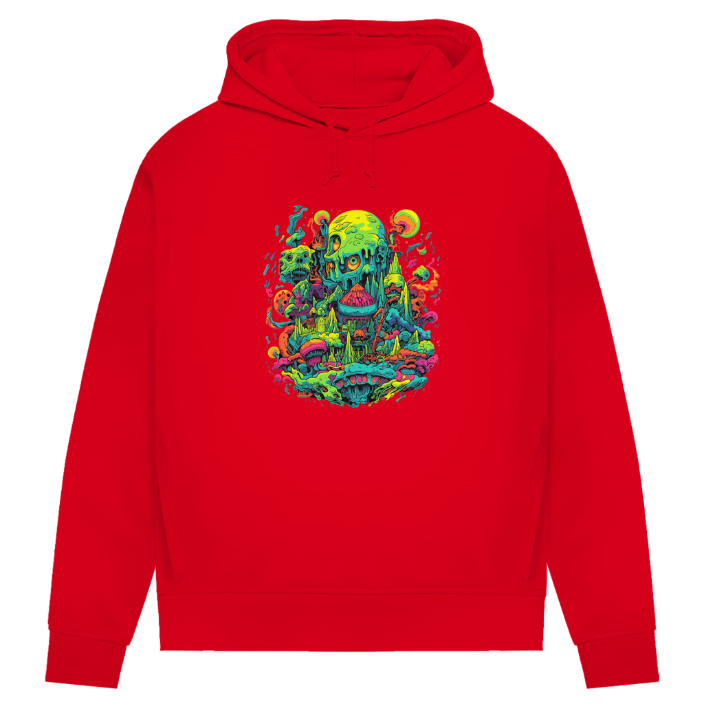 Damen Premium Bio Hoodie Toxic Skull World