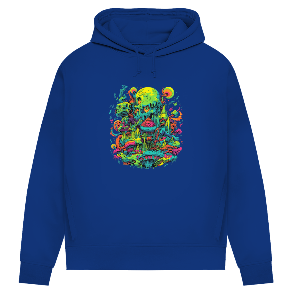 Damen Premium Bio Hoodie Toxic Skull World