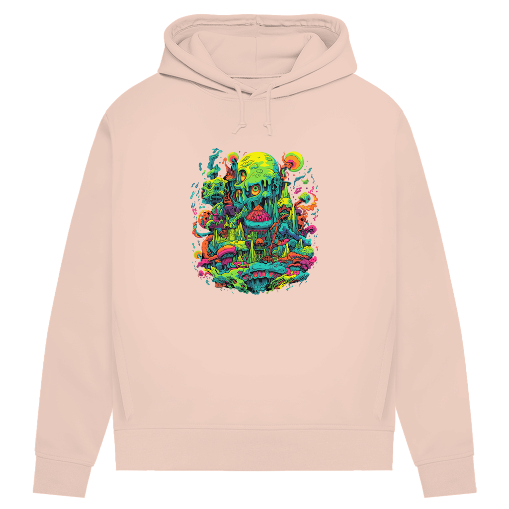 Damen Premium Bio Hoodie Toxic Skull World