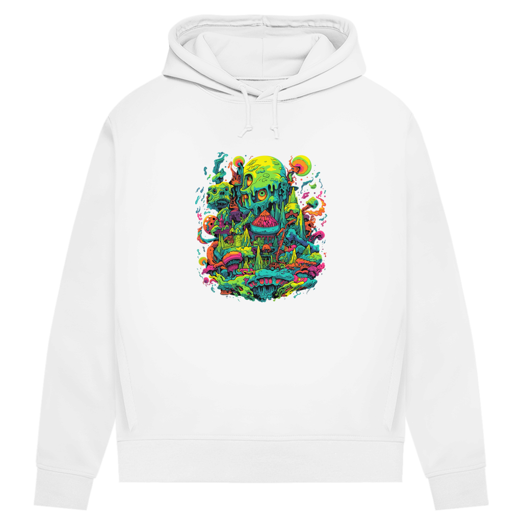 Damen Premium Bio Hoodie Toxic Skull World