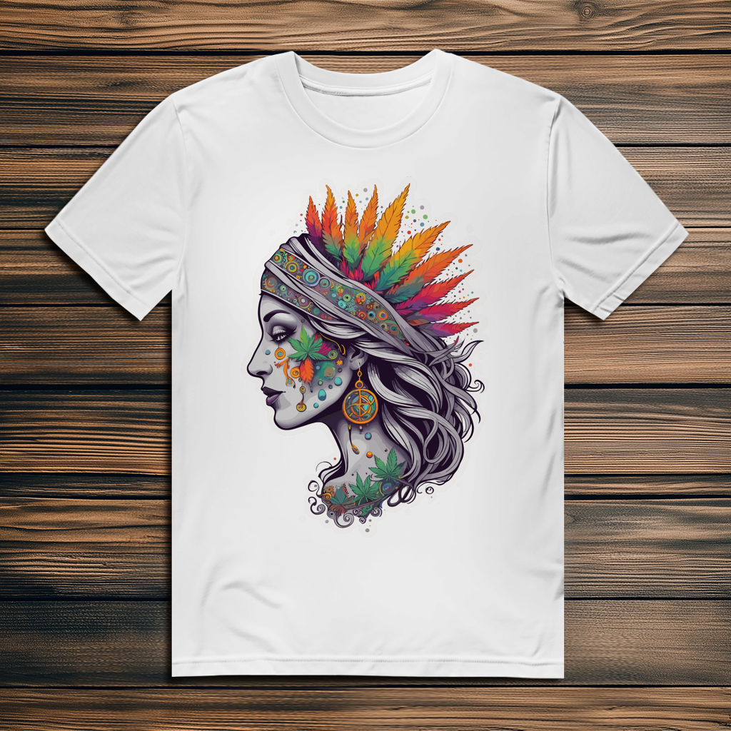 Herren Premium Bio T-Shirt Boho Cannabis Queen