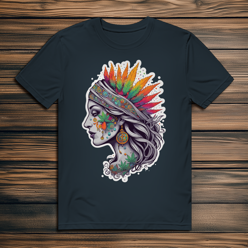 Herren Premium Bio T-Shirt Boho Cannabis Queen