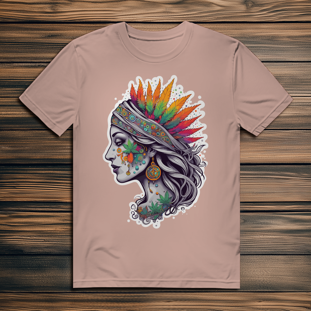 Herren Premium Bio T-Shirt Boho Cannabis Queen
