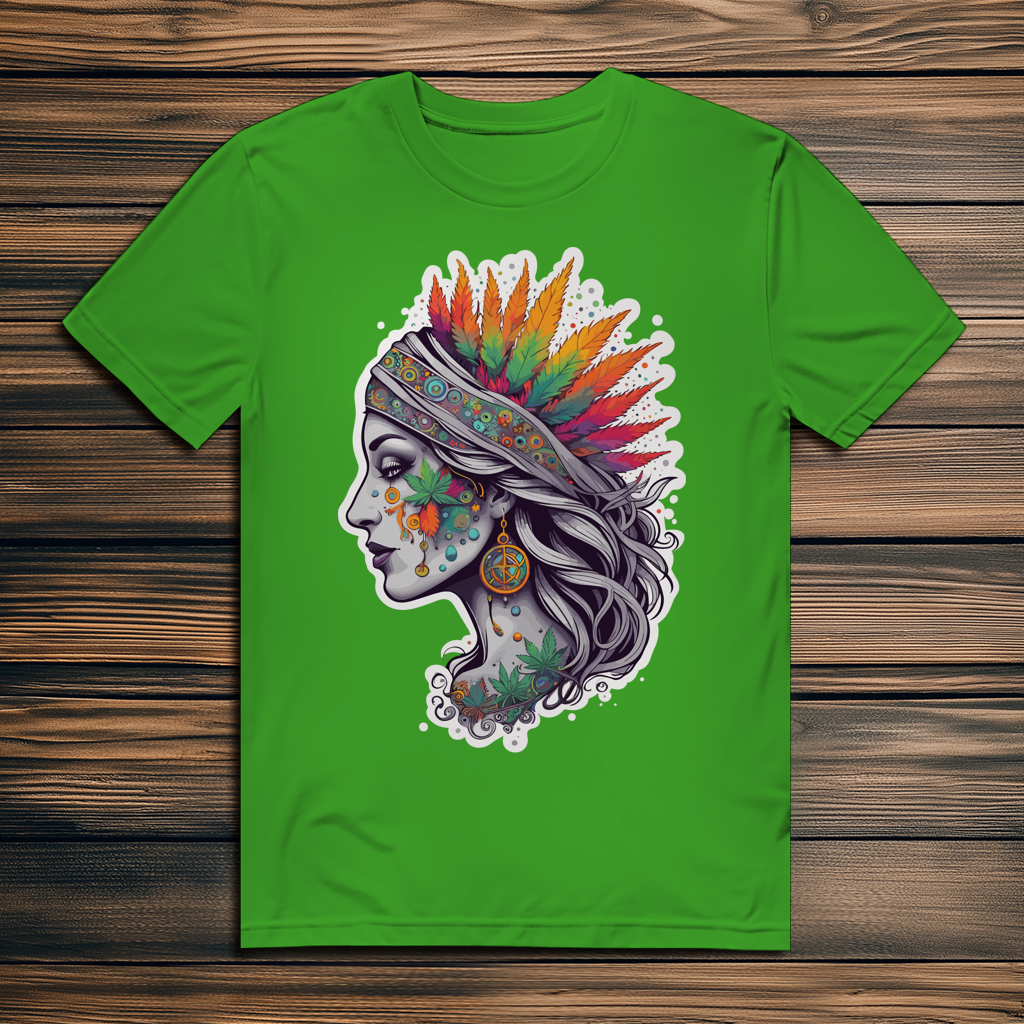 Herren Premium Bio T-Shirt Boho Cannabis Queen