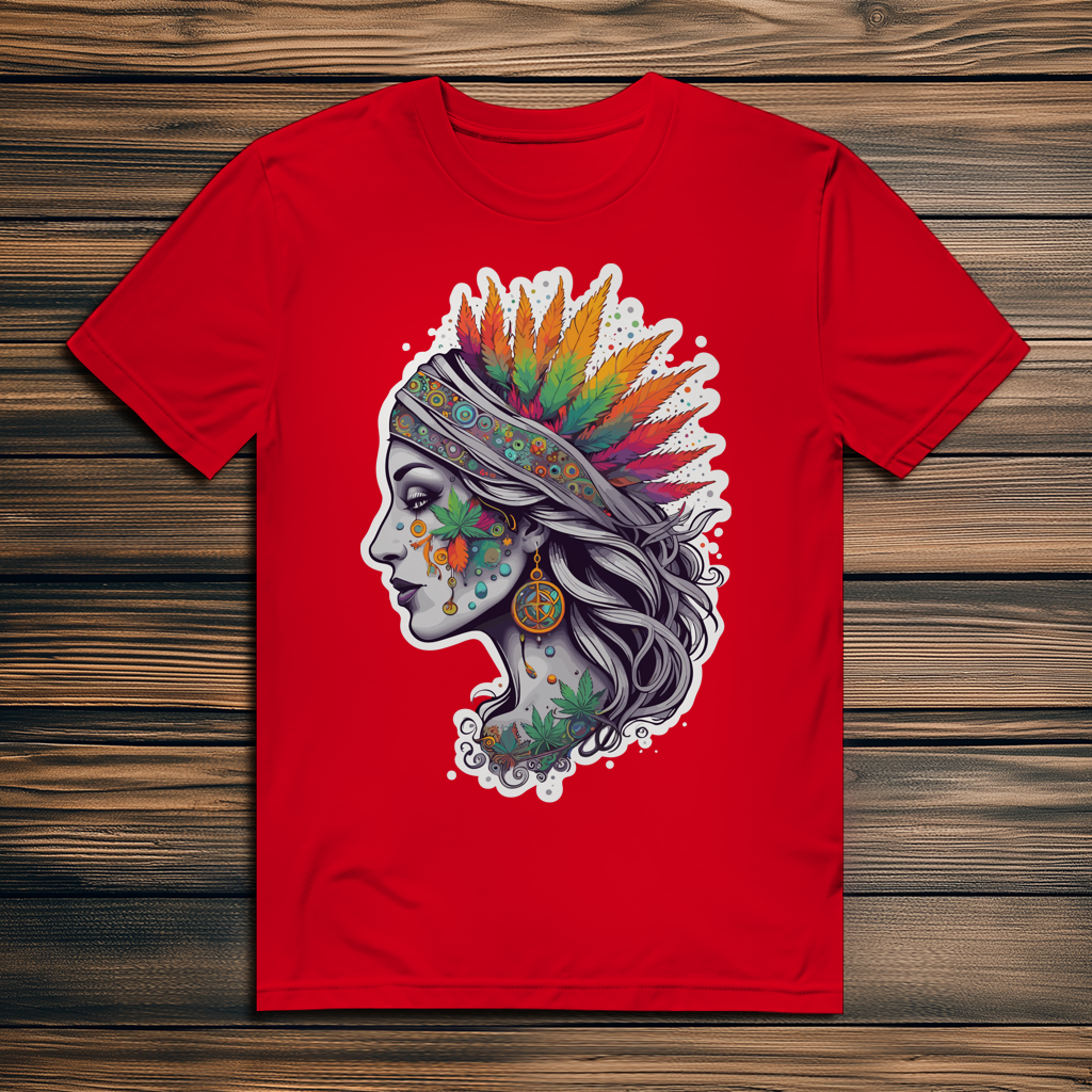 Herren Premium Bio T-Shirt Boho Cannabis Queen
